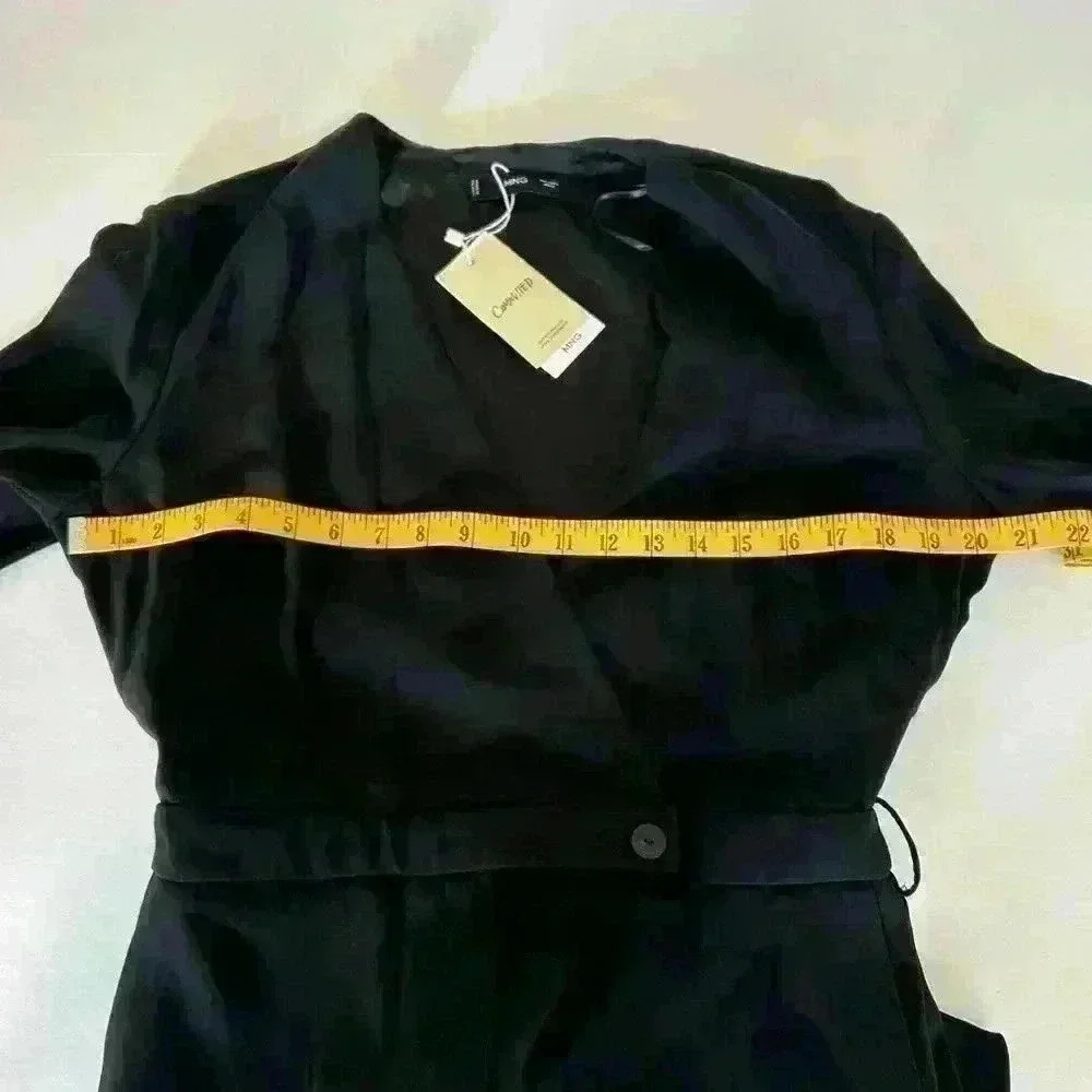NWT Mango Black Belted jumpsuit - Picture 9 of 11